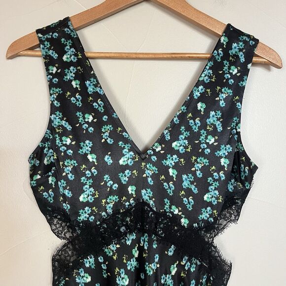 Rails‎ Pandora Floral Satin Crepe Midi Slip Dress, XS - Picture 7 of 15